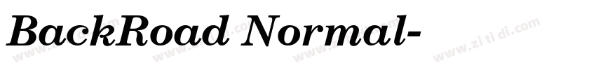 BackRoad Normal字体转换 BackRoad Normal字体转换